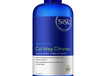 Sisu - Liquid Calcium & Magnesium Citrates - Creamy Vanilla Flavour | 450 mL*
