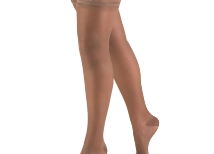 TRUFORM - Bas cuissardes « Trusheer », bord en dentelle, bout fermé | 20-30 mmHg