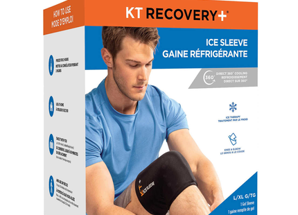 KT Recovery - Ice Sleeve Knee & Elbow - L/XL | 1 Gel Sleeve