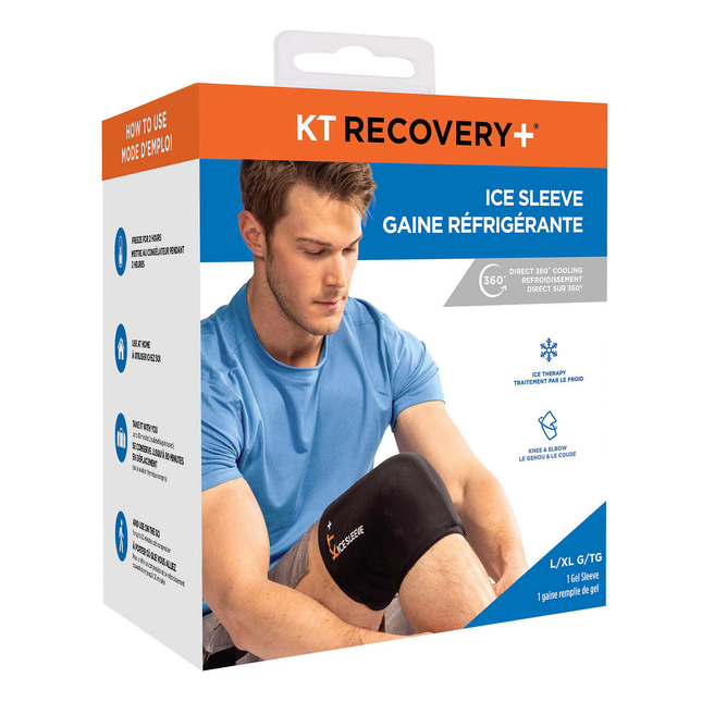 KT Recovery - Ice Sleeve Knee & Elbow - L/XL | 1 Gel Sleeve