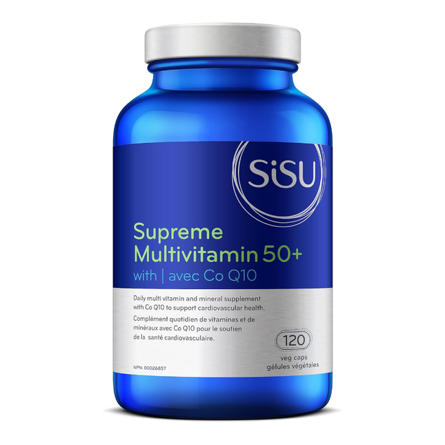 SISU - Multivitamine Suprême 50 + - avec Co Q10 | 120 gélules végétales*