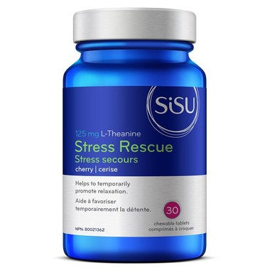 Sisu Stress Rescue L-Theanine Vitamins - Cherry Flavour | 30 Chewable Tablets*