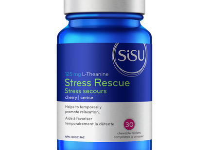 Sisu Stress Rescue Vitamines L-théanine - Saveur cerise | 30 comprimés à croquer*