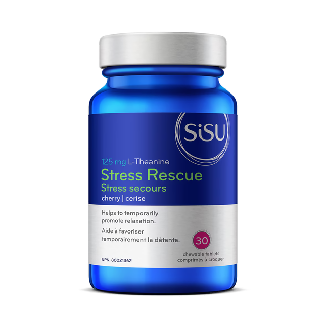 Sisu Stress Rescue L-Theanine Vitamins - Cherry Flavour | 30 Chewable Tablets*