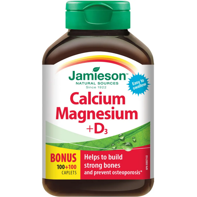 Jamieson - Calcium Magnésium + D3 | 200 comprimés