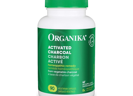 Organika - Activated Charcoal Homeopathic Remedy | 90 Vegetarian Capsules