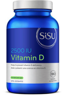 Sisu - Vitamin D 2500IU - for the Prevention of Vitamin D Deficiency | 180 Tablets*
