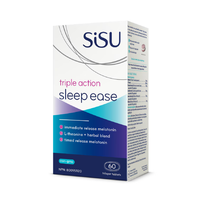 Sisu - Triple Action Sleep Ease - for the Promotion of Sleep & Relaxation | 60 Tri Layer  Tablets*