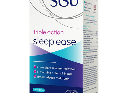 Sisu - Triple Action Sleep Ease - pour la promotion du sommeil et de la relaxation | 30 comprimés tricouches*