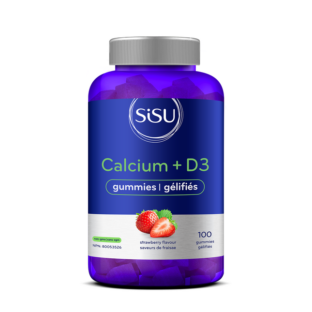 SISU - Calcium + D3 Gummies - Saveur Fraise | 100 gommes