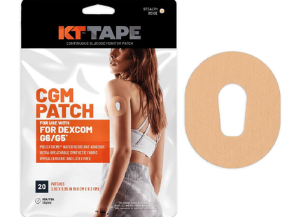 KT Tape - Patch CGM pour DEXCOM G6/G5 | 20 patchs