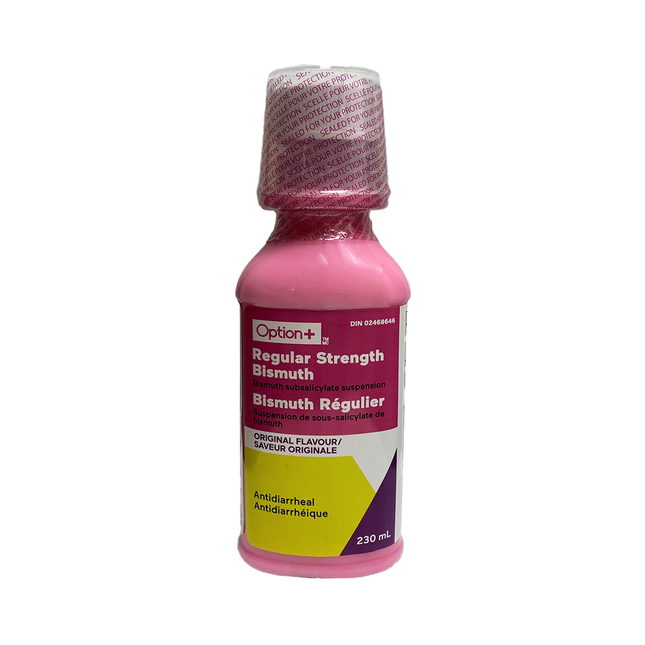 Option+ Regular Strength Bismuth Antidiarrheal, Original Flavour | 230 mL