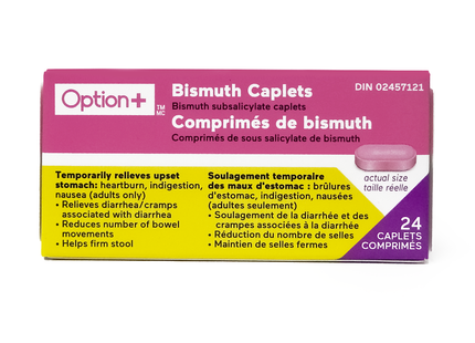 Option+ Bismuth Subsalicylate 262 mg | 24 Caplets