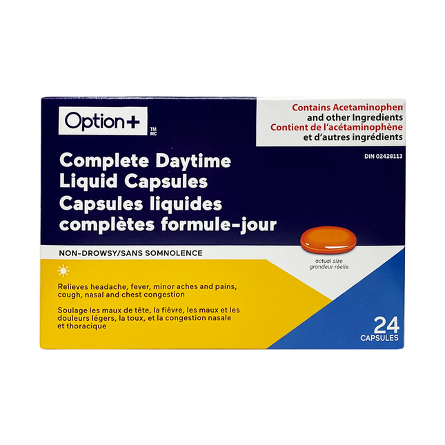 Option+ Complete Daytime Liquid Capsules | 24 Capsules