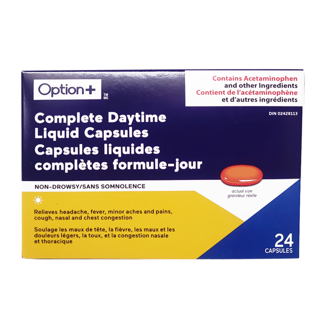 Option+ Complete Daytime Liquid Capsules | 24 Capsules