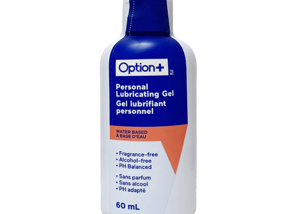 Option+ Water Based Personal Lubricating Gel | 60 mL