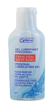 Gel lubrifiant personnel à base d'eau Option+ | 60 ml