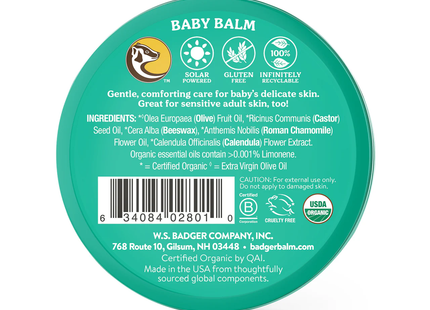 Badger - Organic Baby Balm - Chamomile & Calendula | 56 g