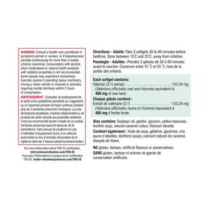 Jamieson - Valerian 400 mg | 60 Softgels