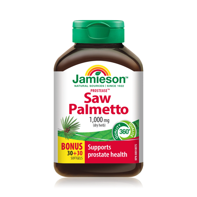 Jamieson - Prostease Saw Palmetto 1000mg (herbe crue) | 60 gélules