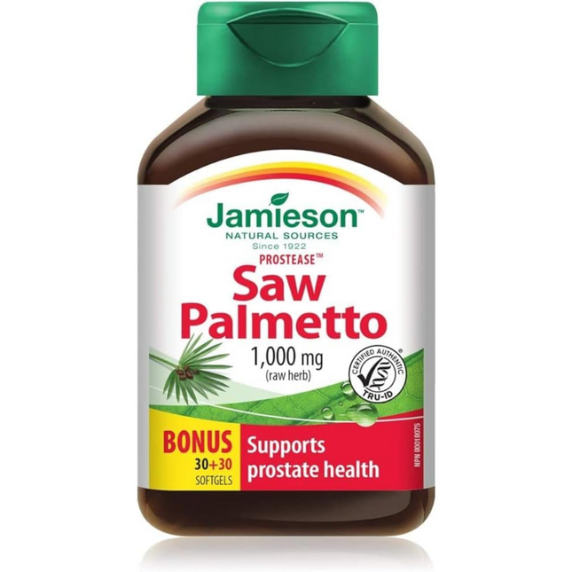 Jamieson - Prostease Saw Palmetto 1000mg (raw herb) | 60 Softgels