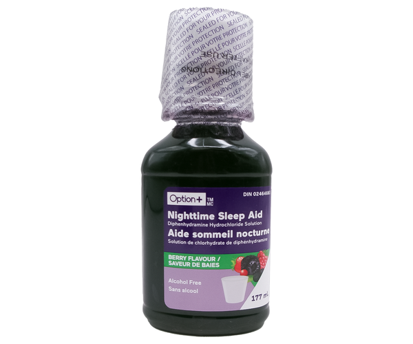 Option+ Nighttime Sleep-Aid Solution, Berry | 177 mL – White Cross E-Store