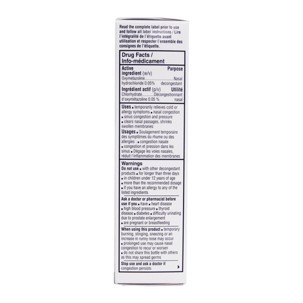 Option+ Spray contre la congestion nasale avec pompe dosée | 30 ml