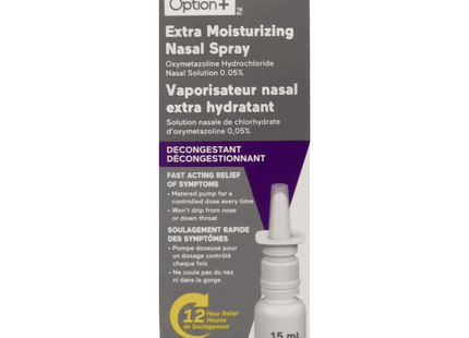 Option+ Extra Moisturizing Nasal Spray with Metered Pump | 15 mL