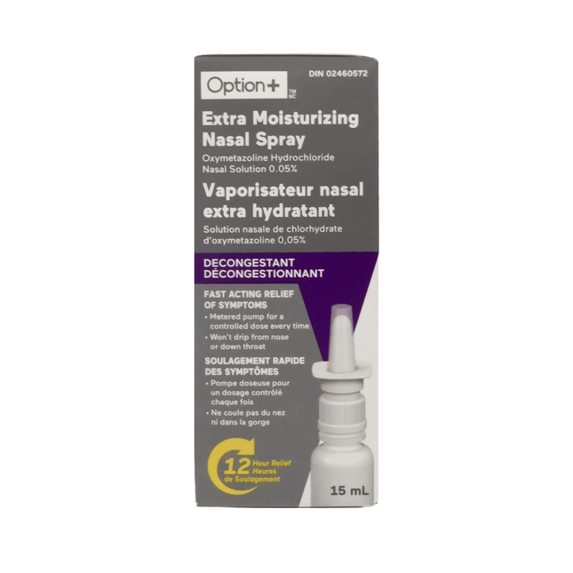 Option+ Extra Moisturizing Nasal Spray with Metered Pump | 15 mL