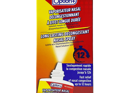 Option+ Brume nasale décongestionnante longue durée | 30 ml