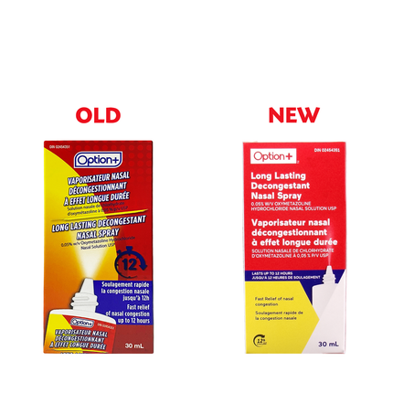 Option+ Long Lasting Decongestant Nasal Mist | 30 mL
