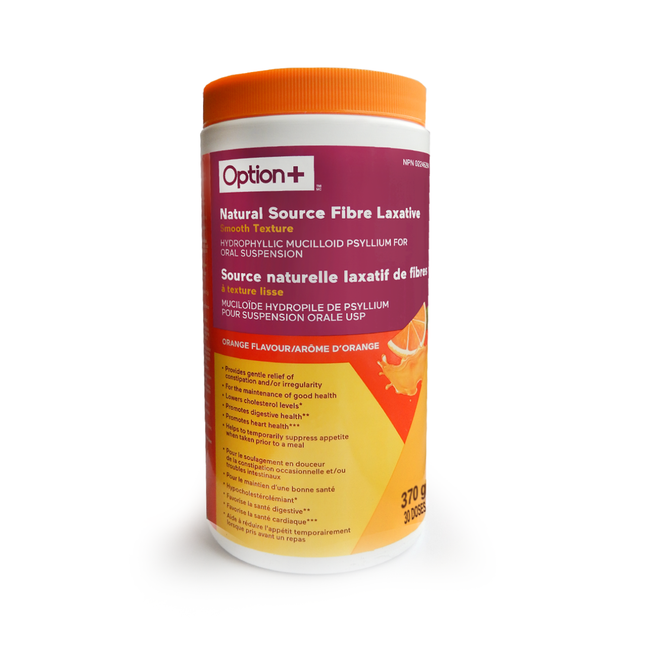 Option+ Natural Source Fibre Laxative Smooth Texture, Orange Flavour | 360 g