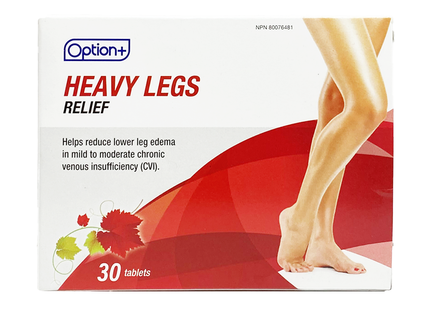Option+ Soulagement des jambes lourdes | 30 comprimés