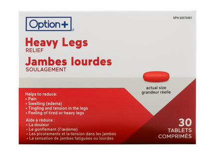 Option+ Soulagement des jambes lourdes | 30 comprimés
