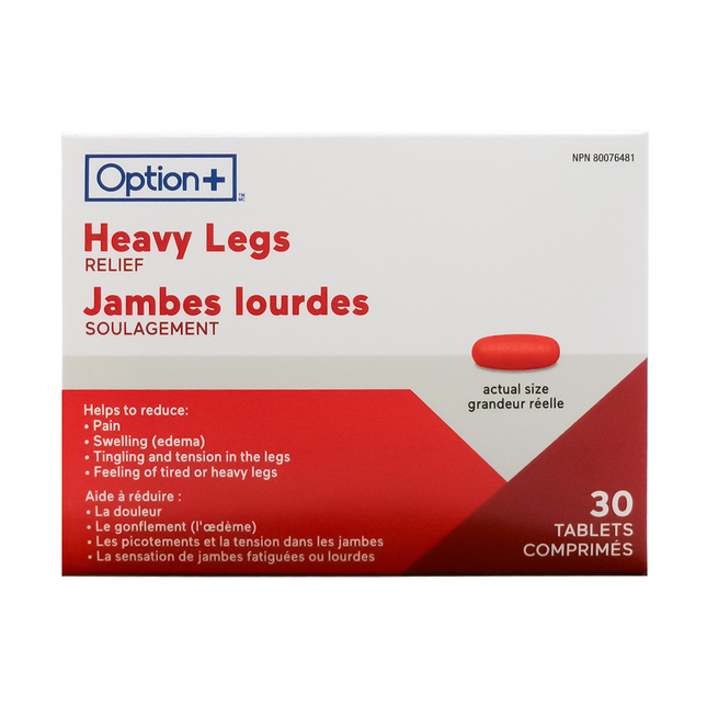 Option+ Soulagement des jambes lourdes | 30 comprimés