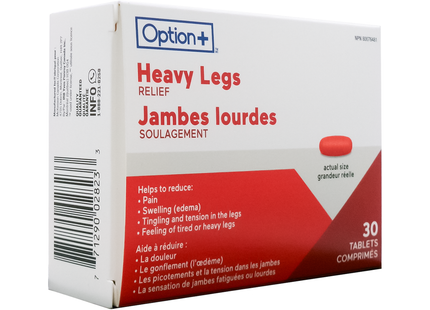 Option+ Soulagement des jambes lourdes | 30 comprimés