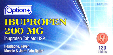 Option+ Ibuprofen 200 mg | 120 Tablets