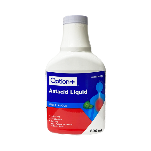 Liquide antiacide Option+ - Saveur menthe | 600 ml