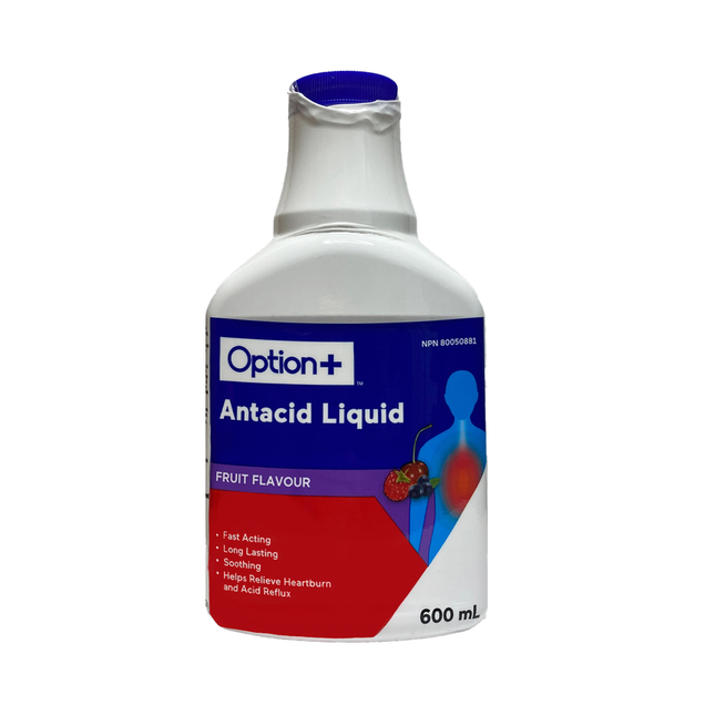 Liquide antiacide Option+ - Saveur de fruit | 600 ml