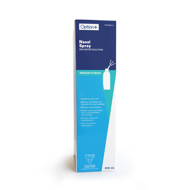 Option+ Solution d'Eau de Mer Spray Nasal Jet Moyen | 200 ml