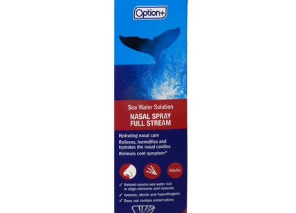 Option+ - Sea Water Solution Nasal Spray Full Stream | 200 mL