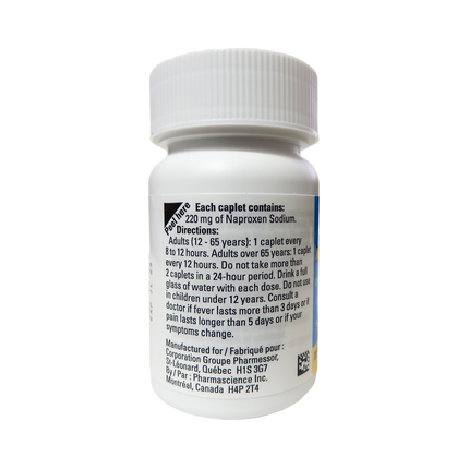 Option+ Comprimés de naproxène sodique USP 220 mg | 24 gélules