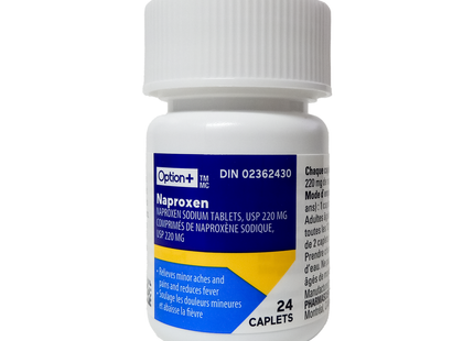 Option+ Naproxen Sodium Tablets USP 220 mg | 24 Caps