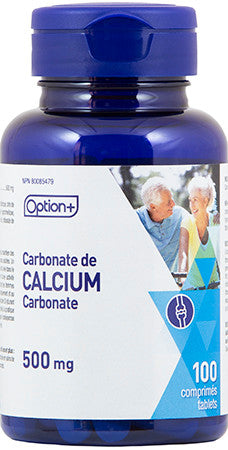 Option+ Calcium Carbonate - 500 mg | 100 Tablets