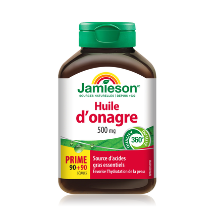Jamieson - Huile d'onagre, 500 mg | 90 + 90 gélules
