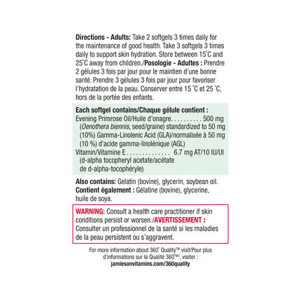 Jamieson - Huile d'onagre, 500 mg | 90 + 90 gélules