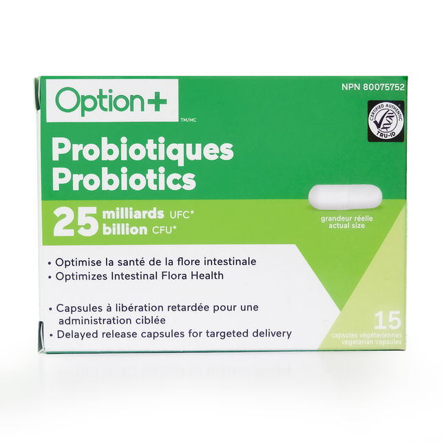 Option+ 25 Billion Probiotics | 15 Capsules