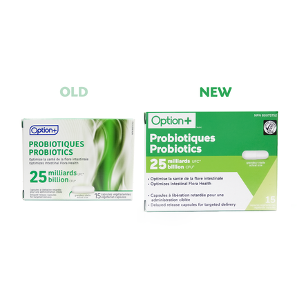 Option+ 25 milliards de probiotiques | 15 Gélules