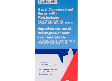 Option+ Spray décongestionnant nasal avec hydratants | 30 ml