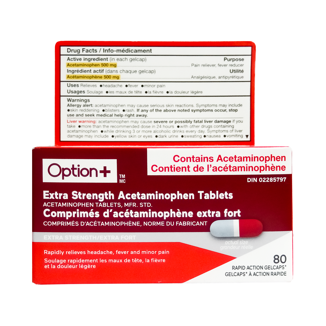 Option One Tablet Option+ Extra Strength 500 mg | 80 Gelcaps – White Cross E-Store